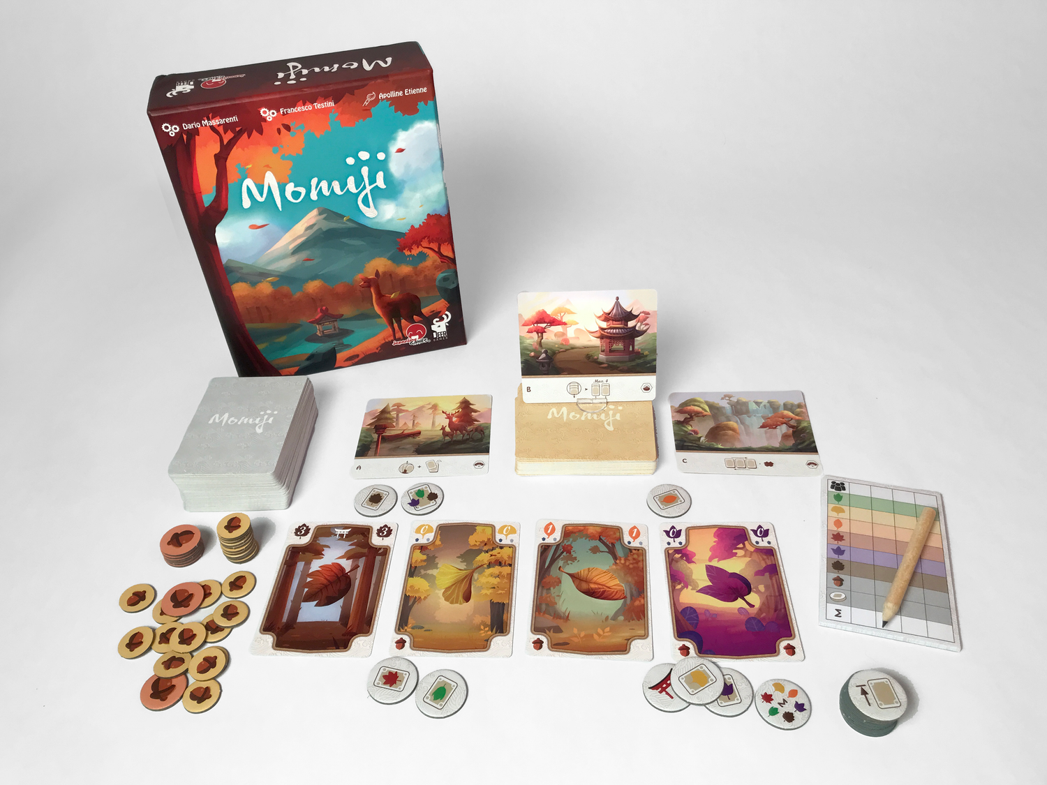 Momiji Japanese board game box contents