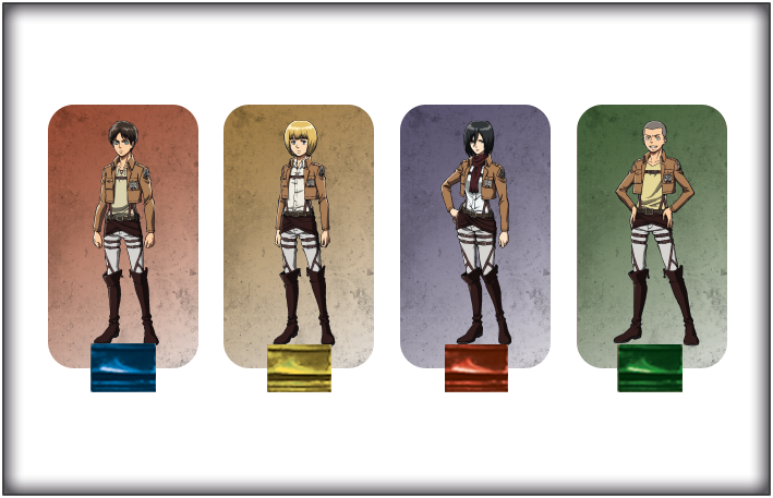 Attack on Titan: The Last Stand Anime Board Game pieces